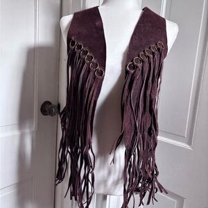 Vintage 60’s Fringed Suede Vest, Brown